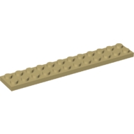 Lego destička 2x12, béžová (244505, 4113985, 4526771, 6093864)